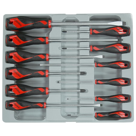 Teng Tools MD912N - 12 Piece Screwdriver Set (Flat, PH, PZ) MD912N